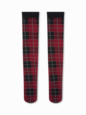 PLAID OVER THE KNEE SOCKS