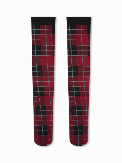PLAID OVER THE KNEE SOCKS