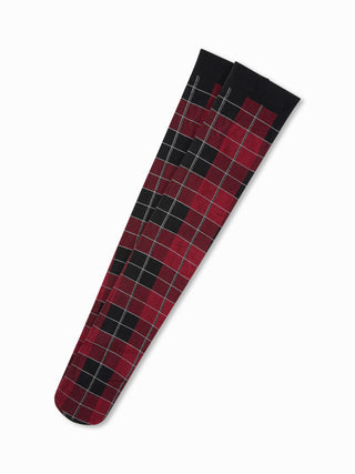 PLAID OVER THE KNEE SOCKS