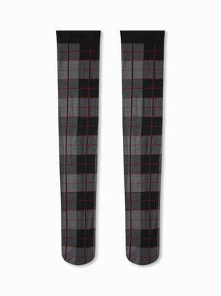 PLAID OVER THE KNEE SOCKS