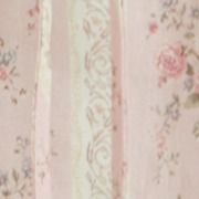 Cotton Floral Stripe Square Neck Lace Trim Ruched Tie Front Tank Blouse