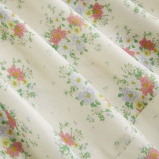 Floral Square Neck Bowknot Ruched Flared Maxi Tank Dress
