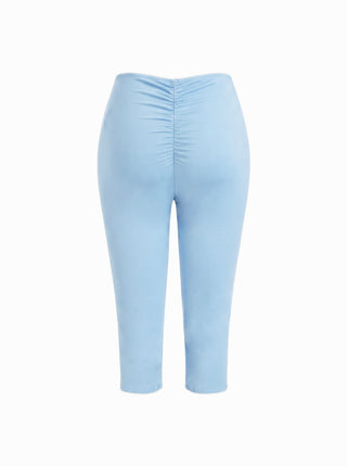 Low Rise High Stretch Split Knee Length Capri Leggings