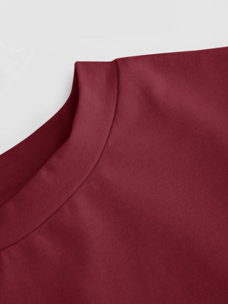 Cotton-blend Short Sleeve Ruffled Hem Tee
