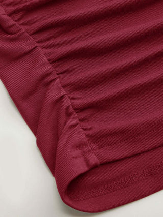 U-neckline Ruched Cami Top