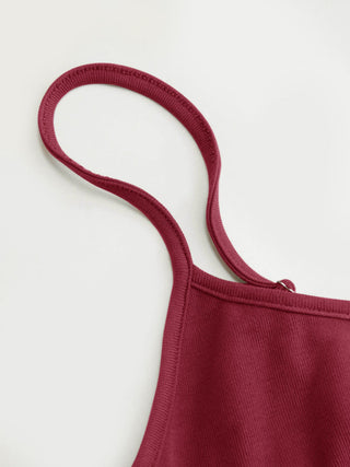 U-neckline Ruched Cami Top