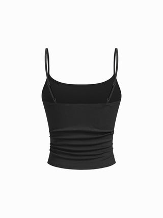 U-neckline Ruched Cami Top