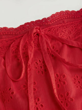 Cotton-blend Sculptural Sweetheart Ditsy Floral Lace Up Ruffled Maxi Dress