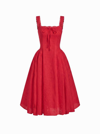 Cotton-blend Sculptural Sweetheart Ditsy Floral Lace Up Ruffled Maxi Dress