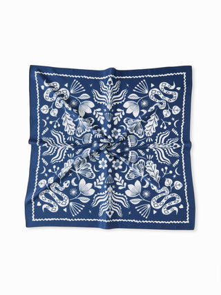 FLORAL & SNAKE SQUARE HEADSCARF