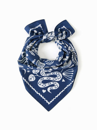 FLORAL & SNAKE SQUARE HEADSCARF