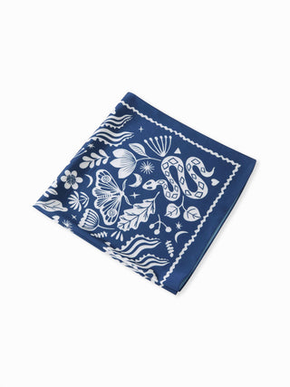 FLORAL & SNAKE SQUARE HEADSCARF