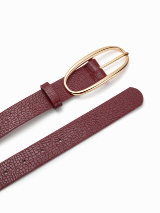 CROCODILE PATTERN BUCKLE BELT