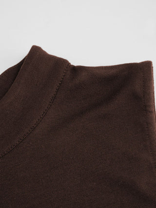 Mandarin Collar Metal Detail Cut Out Ruched Split Top