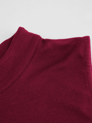 Mandarin Collar Metal Detail Cut Out Ruched Split Top