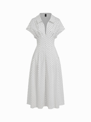 Short Sleeve Draped Pocket Flared Maxi Dress
