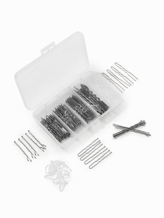 ELASTIC HAIR BAND & WAVY U-SHAPED HAIR CLIP SET