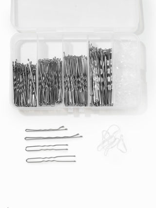 ELASTIC HAIR BAND & WAVY U-SHAPED HAIR CLIP SET