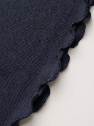 Cotton-blend Scoop Neck Ruffle Sleeve Lettuce Trim Tee