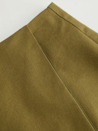 Linen-blend Square Neck Peplum Top & Mid Rise Mini Skirt Set