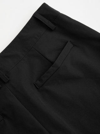 Low Rise Drawstring Split Flared Capri Trousers