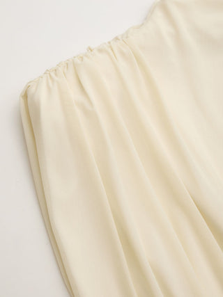 Ruched Mock Neck Draped Top