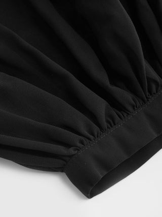 Chiffon Low Rise Elastic Waist Tiered Ruffle Jogger Trousers
