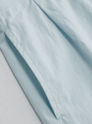 Short Sleeve Draped Pocket Flared Maxi Dress
