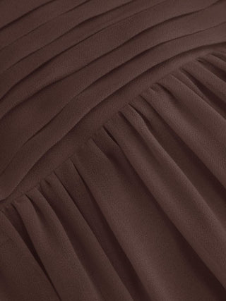 Chiffon Halter Neckline Backless A-Lined Maxi Dress