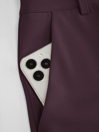 High Rise Pleated Straight Leg Trousers