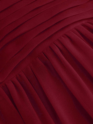 Chiffon Halter Neckline Backless A-Lined Maxi Dress