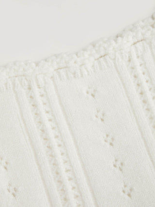 Knit Pointelle Square Neckline Cami Top