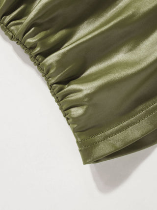 Halter Neckline Ruched Cami Top