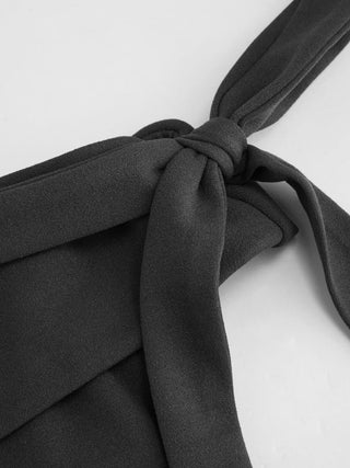 Jersey Off-shoulder Short Sleeve Bowknot Mini Dress