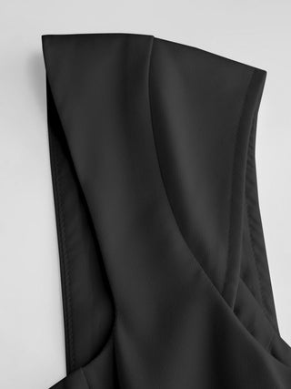 Square Neck Short Sleeve Wrap A-line Maxi Dress