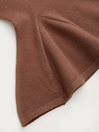 Knit Stand Collar Peplum Hem Short Sleeve Top