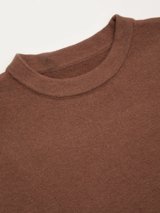Knit Stand Collar Peplum Hem Short Sleeve Top