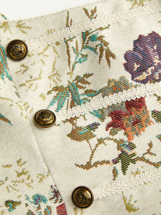 Garden Gambit Floral Jacquard Corset