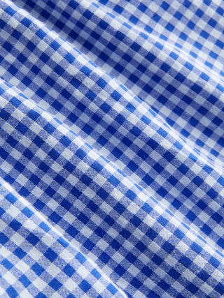 Gingham Halter Neckline Shirred Romper