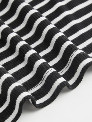 Textured Cotton Stripe Scoop Neck Cami Top & Low Rise Capris Set