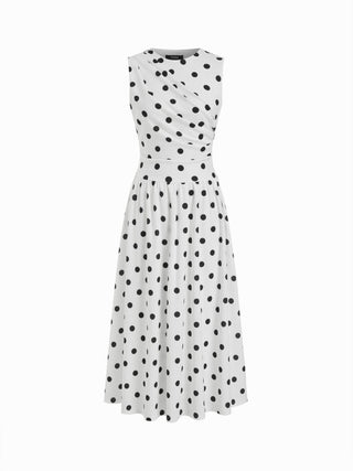 Round Neckline Ruched Maxi Dress