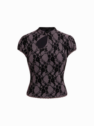 In Memories Lace Cutout Top