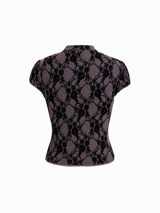 In Memories Lace Cutout Top