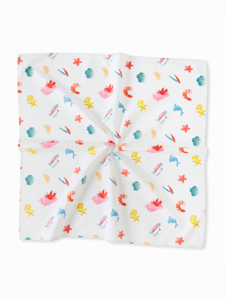 DOG & SHELL GRAPHIC HEADSCARF