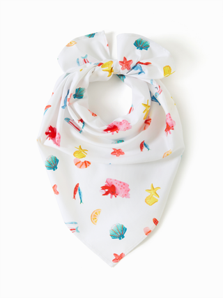 DOG & SHELL GRAPHIC HEADSCARF