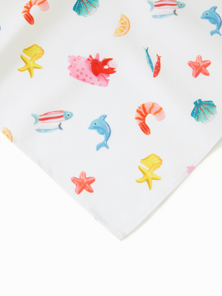 DOG & SHELL GRAPHIC HEADSCARF