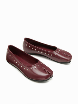 STUDDED SPLIT TOE MARY JANE FLATS