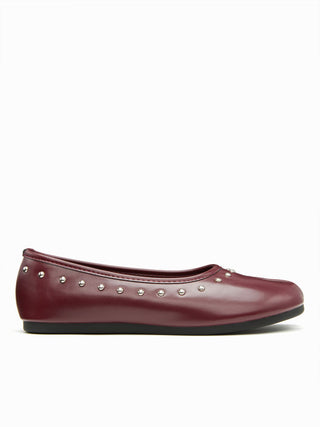 STUDDED SPLIT TOE MARY JANE FLATS