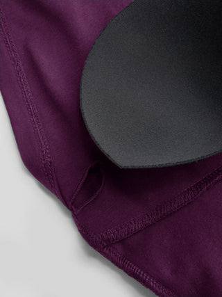 Cotton-blend Scoop Neck Halter Crop Top
