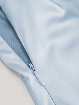 Satin Off-shoulder Cloak Sleeve Wrap Mermaid Maxi Dress